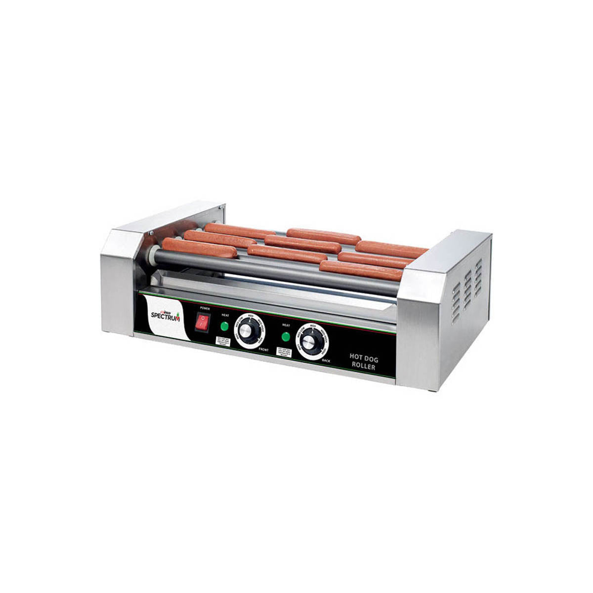 Winco EHDG-7R Spectrum RollsRight Commercial Roller Grill w/ 18 Hot Dog Capacity | 23" Wide