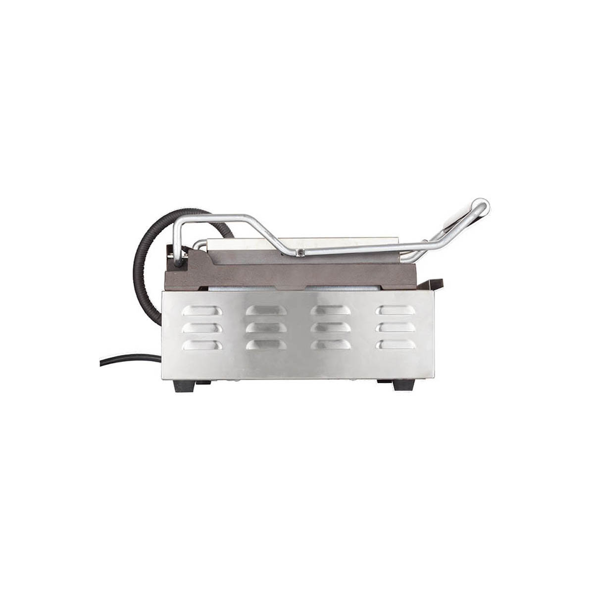 Winco EPG-1C 14" Ribbed Plate Countertop Electric Single Panini Grill - 120V