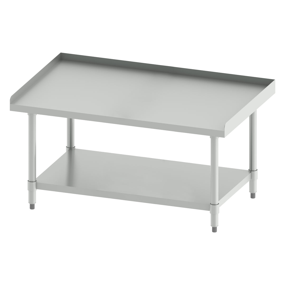 Winco ES-4830 Stainless Steel Equipment Stand, Galvanized Legs & Undershelf - 48"W x 30"D x 24"H