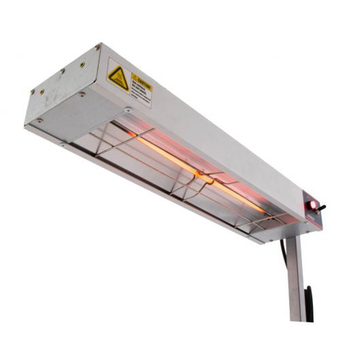 Winco ESH-1 Electric Strip Heater 14.25"W x 26.13"D, 500W 120V, unlighted, steel finish, stand - Set