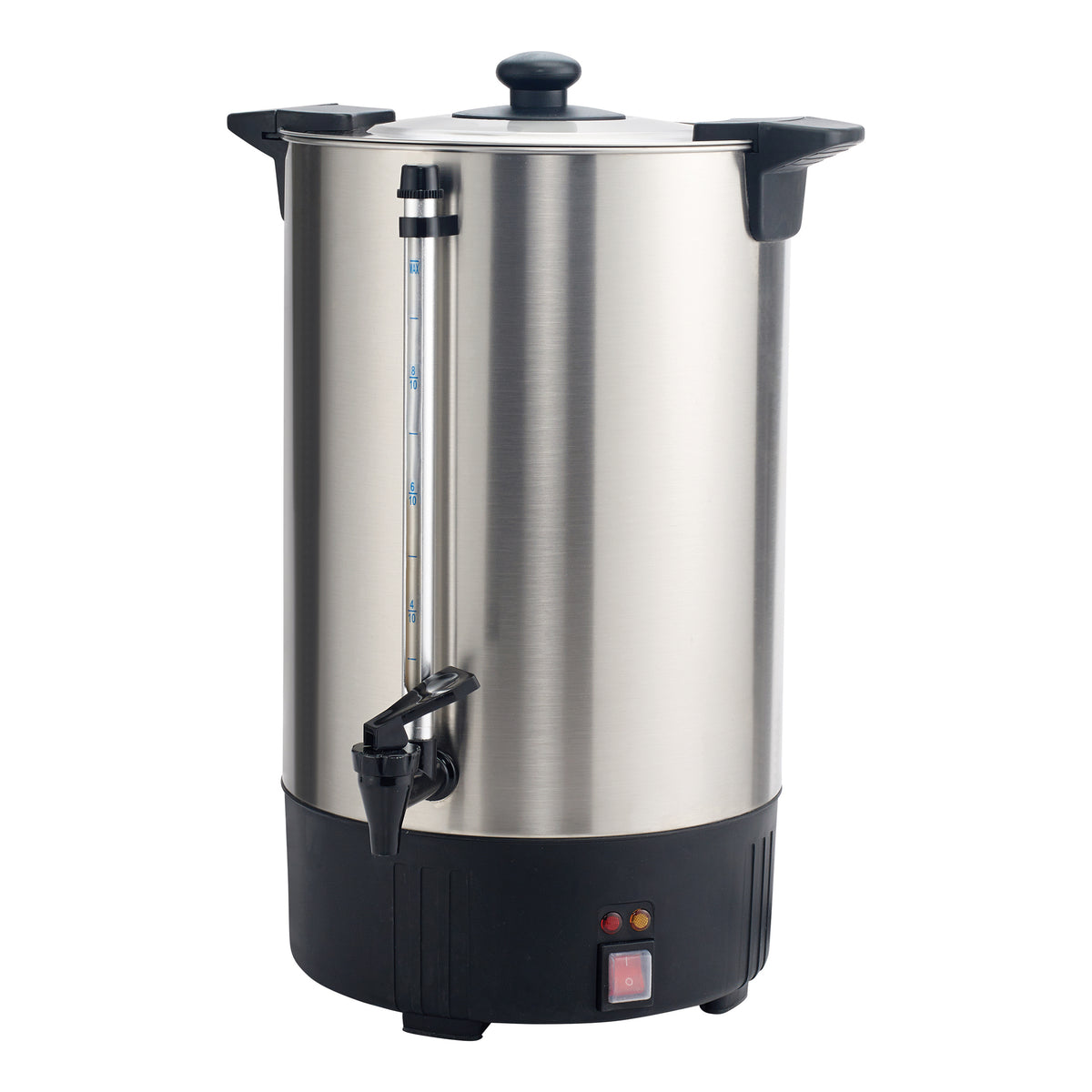 Winco EWB-100A Hot Water Dispenser, 4-gal (16 L) 304 SS, 1.5 kW 110-120V, cool handles - Set | 4 gal
