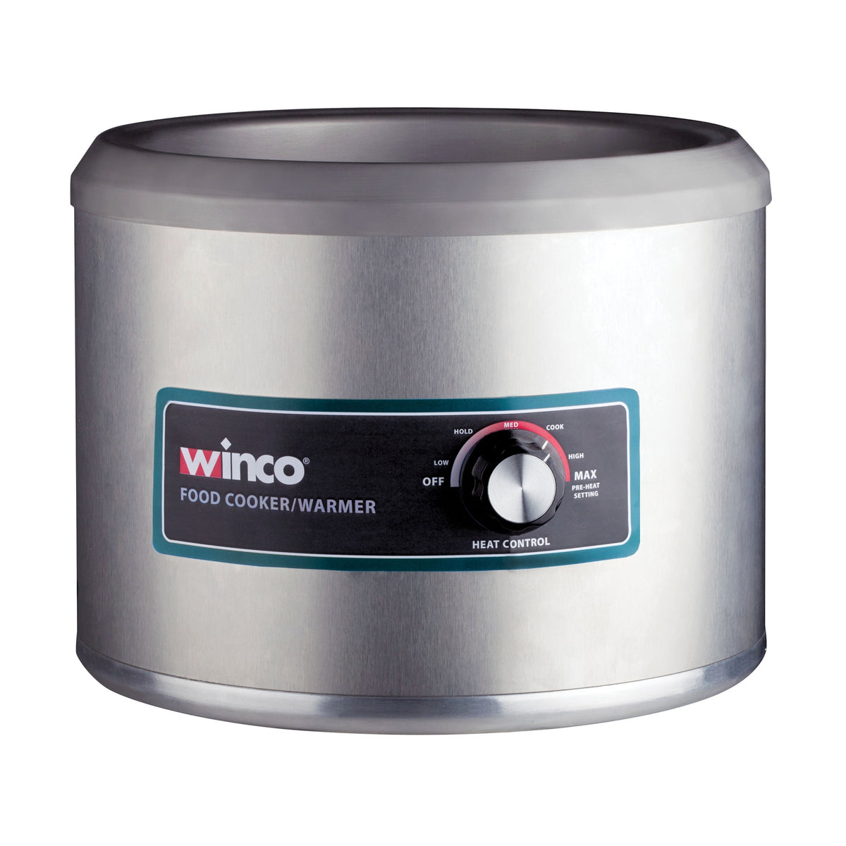 Winco FW-7R500 Countertop Round Food Pan Warmer/Cooker w/ 7-Quart, Manual Controls | 7 quart
