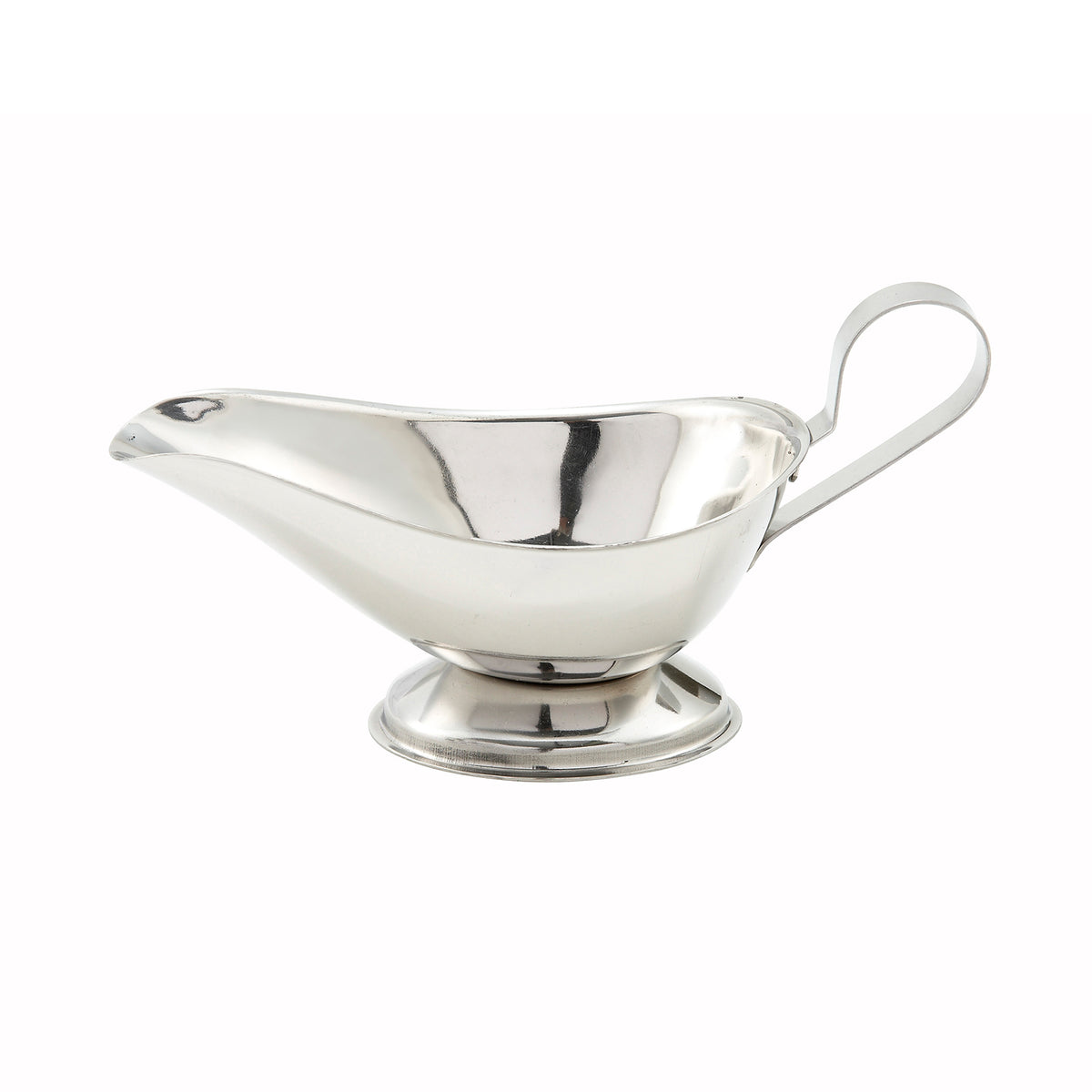 Winco GBS-5 5 oz. Stainless Steel Gravy Boat w/ Handle | stainless steel (unspecified)