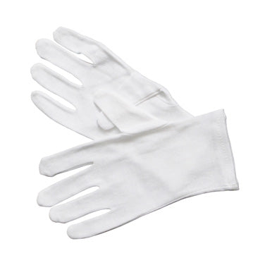 Winco GLC-L Service Glove, Large, 100% Cotton, White, Machine Washable, Chef Signature - 1 Dozen