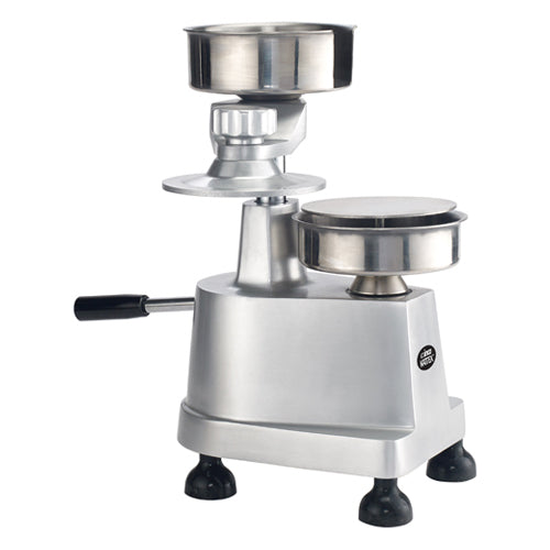 Winco HBP-3 Hamburger Press 10" Heavy-duty with 4" and 5" Plates - 1/Set | anodized aluminum