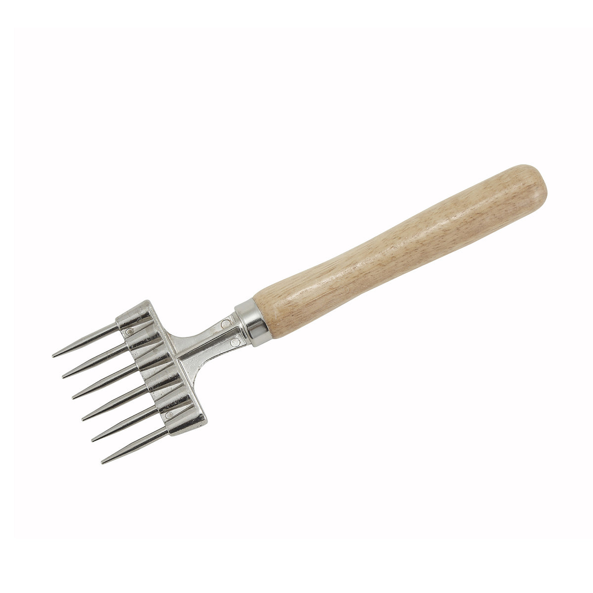 Winco ICH-9 9" 6-Point Ice Chipper w/ Wooden Handle, Nickeled Steel