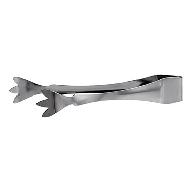 Winco IT-7 Ice Tongs, 7"L, Star, Three Prong, Stainless Steel, Satin Finish