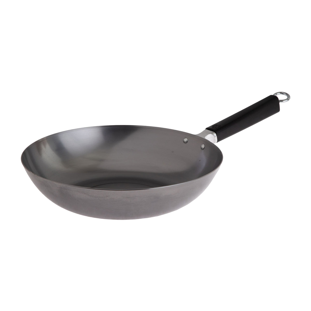 Winco J22-0050 Joyce Chen Uncoated Carbon Steel Stir Fry Pan with Phenolic Handle, 12"