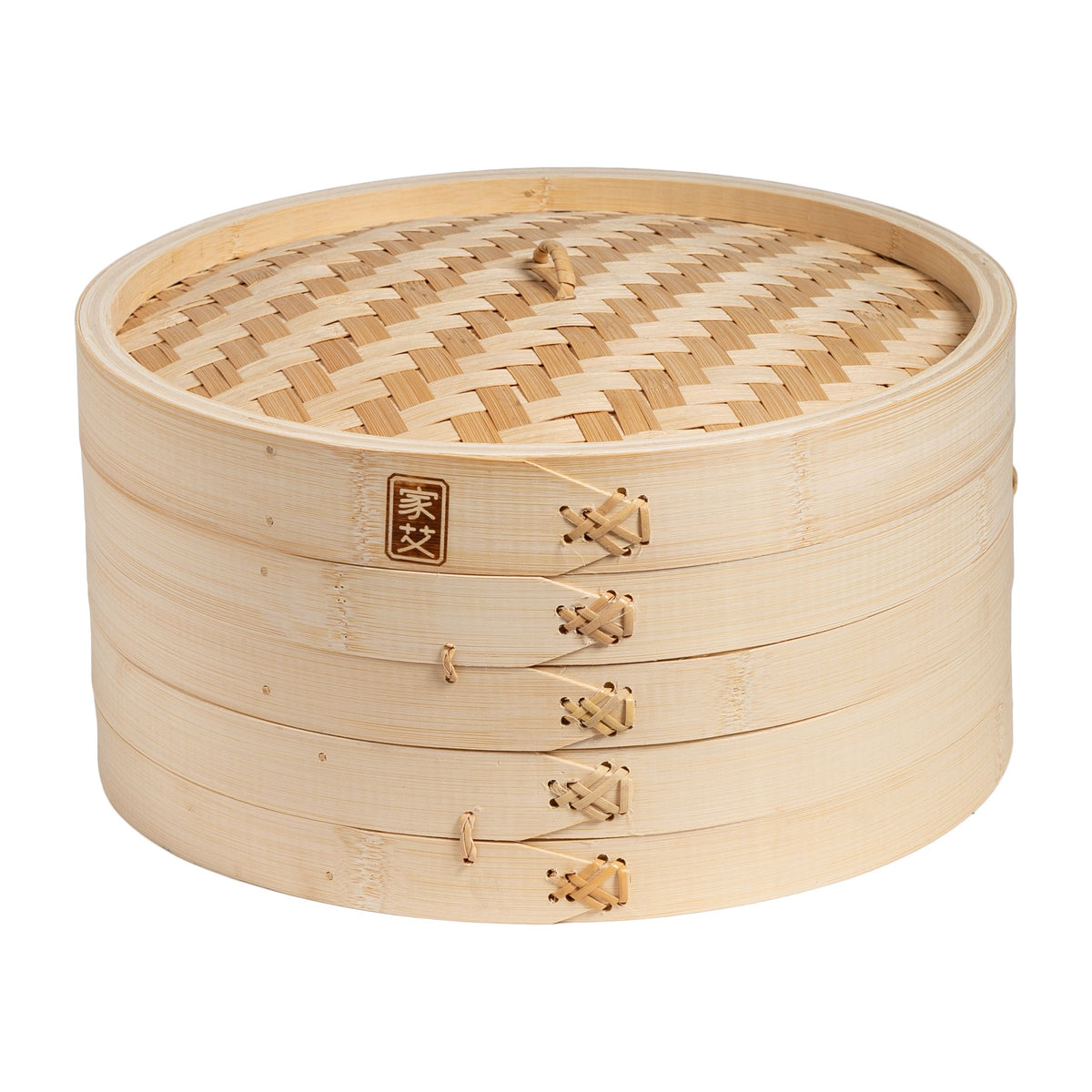 Winco J26-0012 12" 2-Tier Bamboo Steamer Baskets, Joyce Chen, Bamboo, 12" Diameter - Set