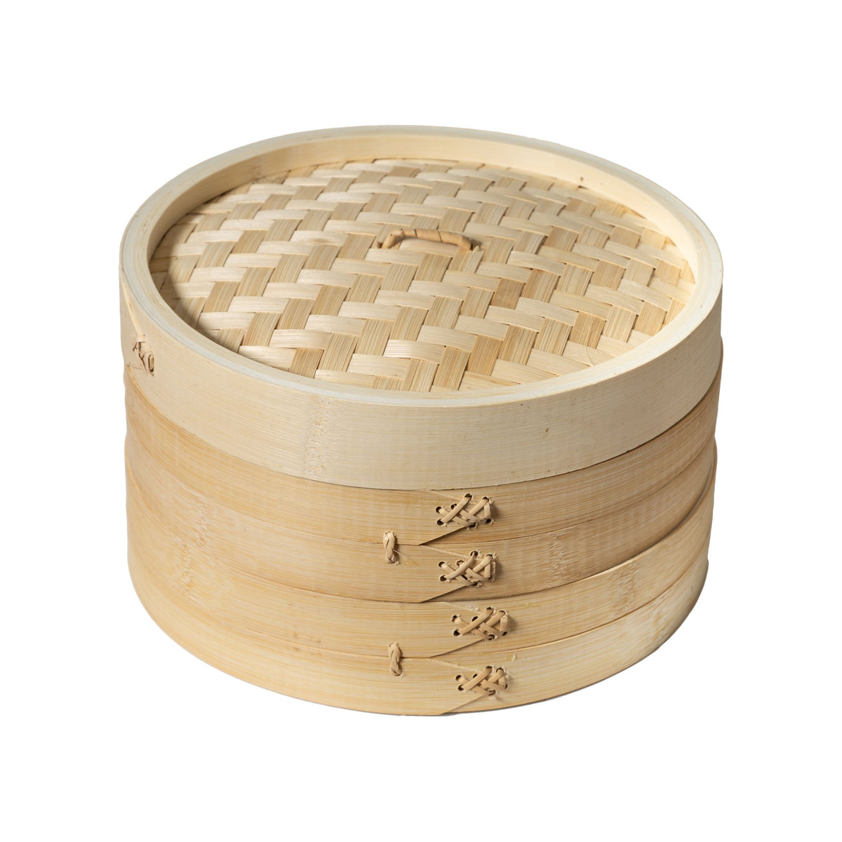 Winco J26-0013 Bamboo Steamer Baskets, 10" 2-Tier, Joyce Chen Design, Natural Bamboo, 10-Inch - Set