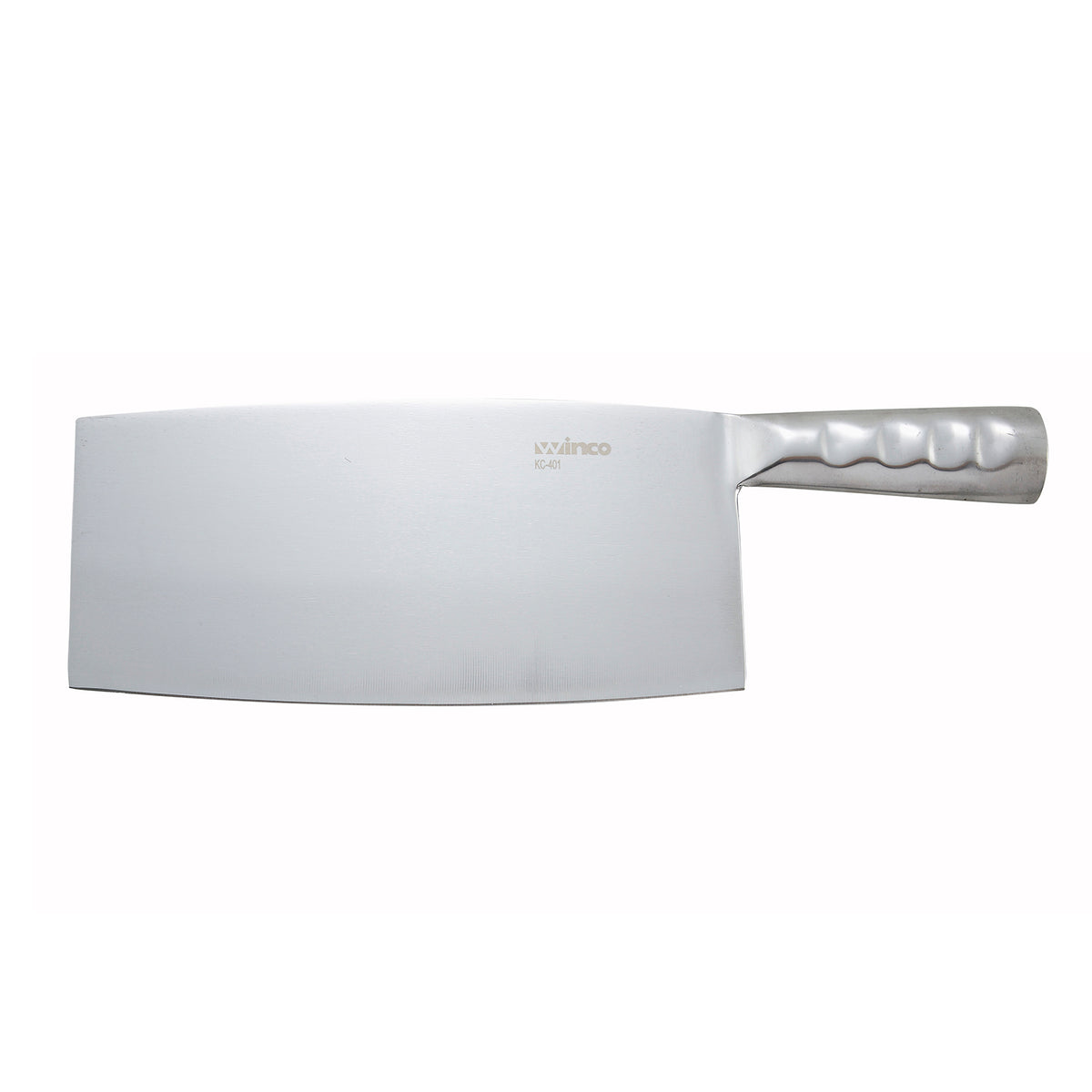Winco KC-401 8-1/4" Stainless Steel Chinese Cleaver w/ Stainless Steel Handle