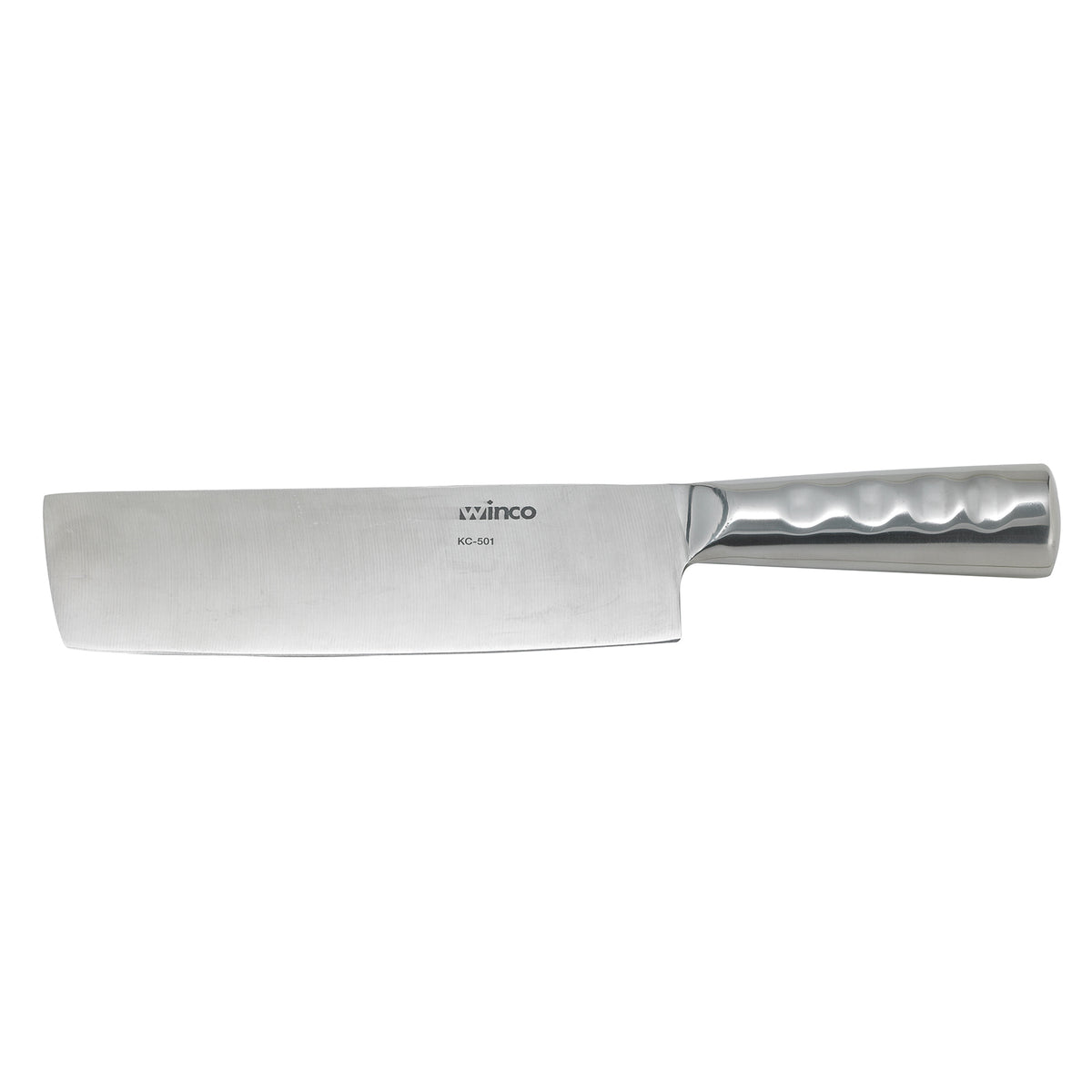 Winco KC-501 8" Stainless Steel Chinese Cleaver w/ Stainless Steel Handle