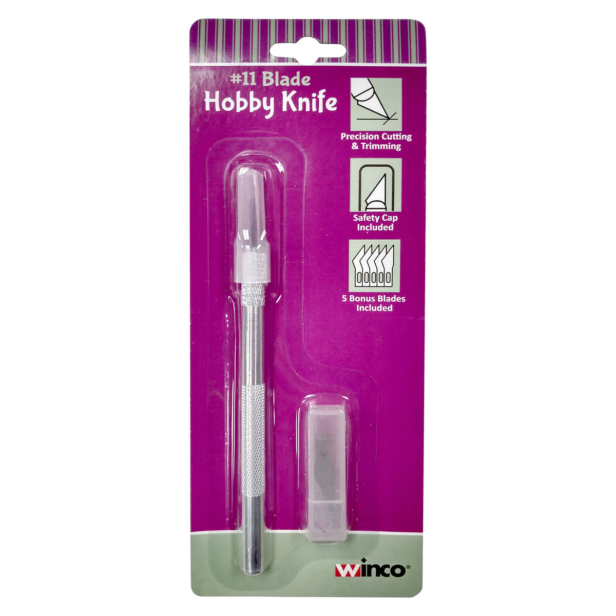 Winco KH-6 5-3/4" Hobby Knife w/ Aluminum Handle