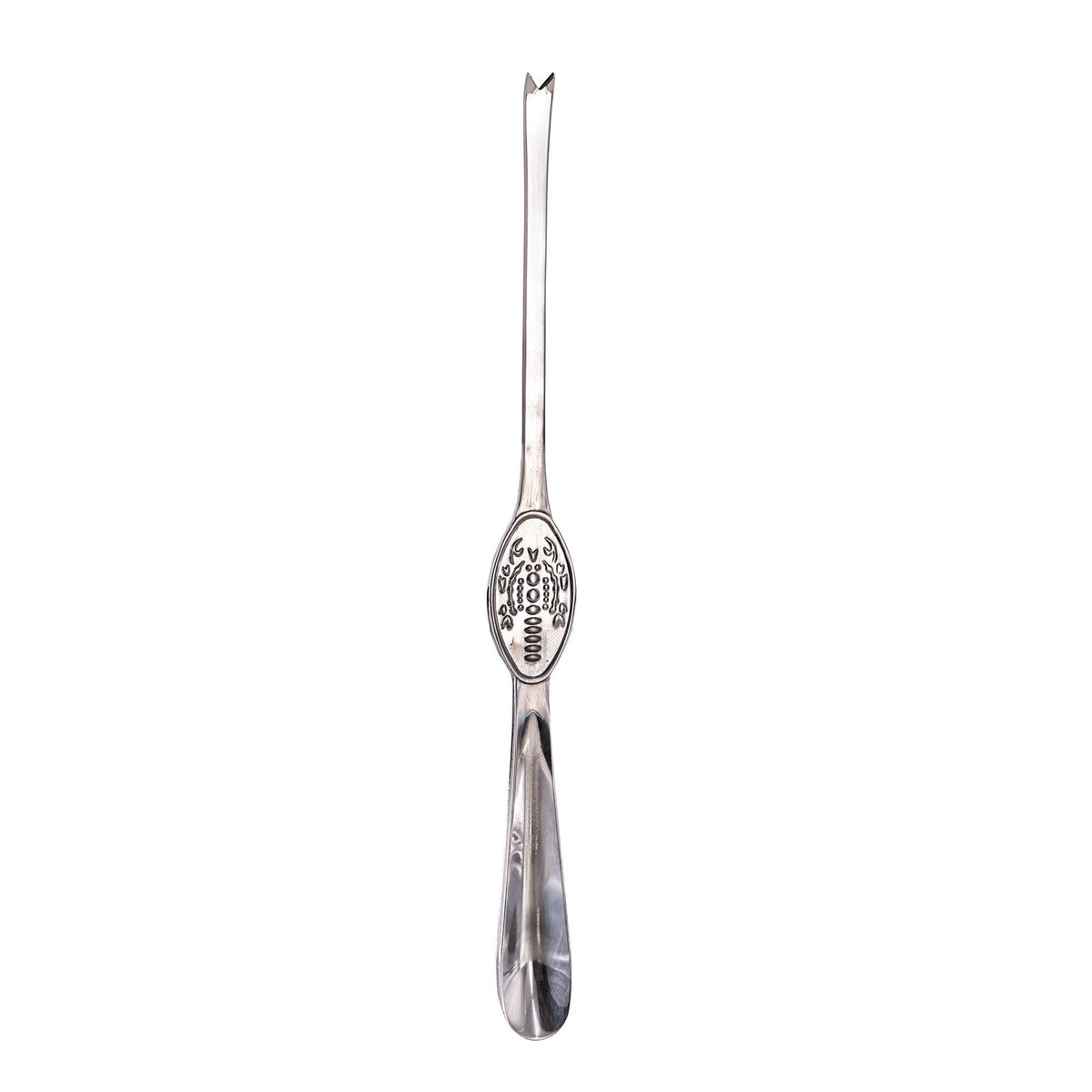 Winco LC-08 8" x 3/4" Two-Tine Seafood Picks, Decorative Lobster Stamp 18/8 Stainless Steel - 4/Pack