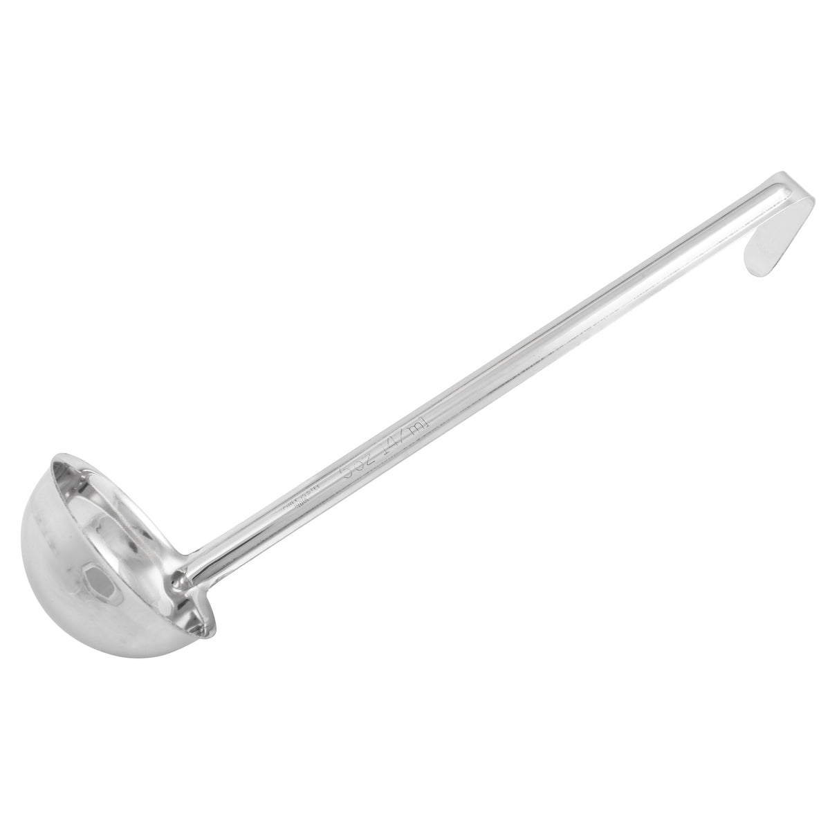 Winco LDIN-1.5 Prime Series 1 1/2 oz One-Piece Stainless Steel Serving Ladle | 1/2 to 1-1/2 oz