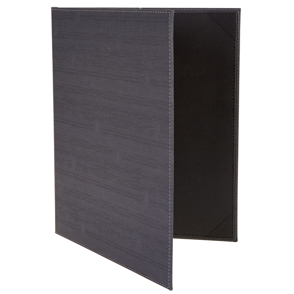 Winco LMD-814GY Menu Cover, Double, Legal Size, Holds 8-1/2" X 14" Paper | leather-like