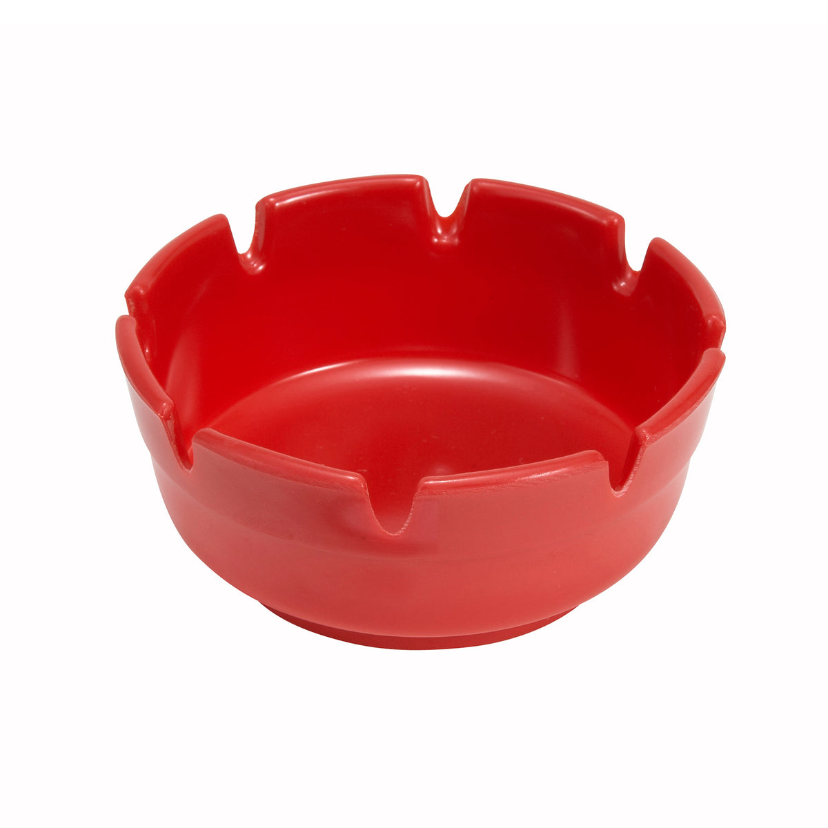 Winco MAS-4R 4" Round Bakelite Ashtray, Red Finish, 4" Diameter, Heat-Resistant to 380°F - 1 Dozen