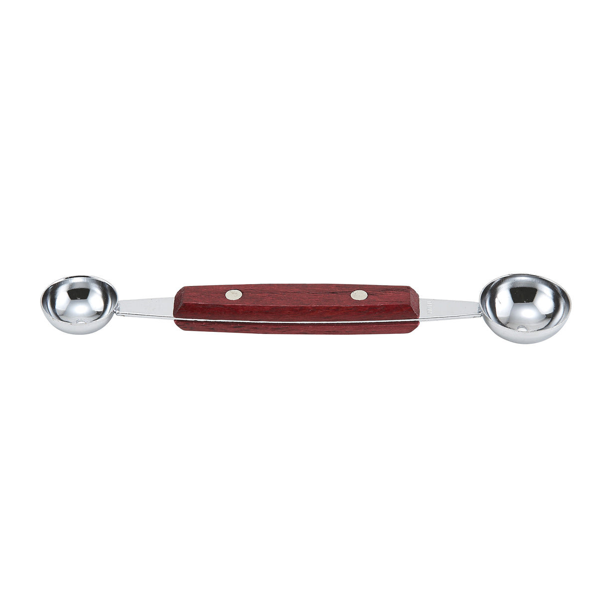 Winco MB-1 Melon Baller, Double, 26Mm And 30Mm Bowls, Wood Handle | stainless steel