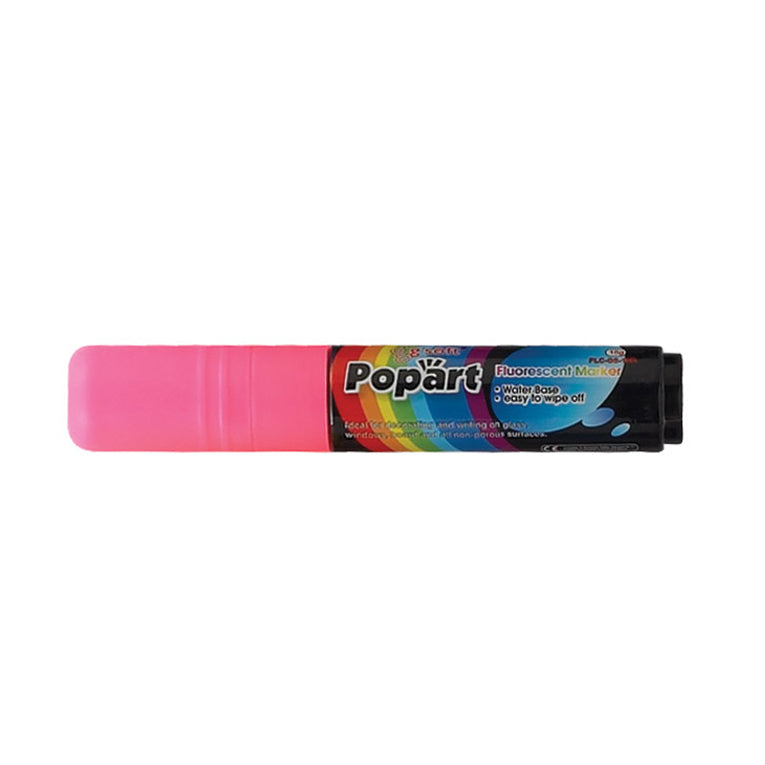 Winco MBPM-P Neon Pink Deluxe Marker - 15G Ink Capacity | 0" Wide