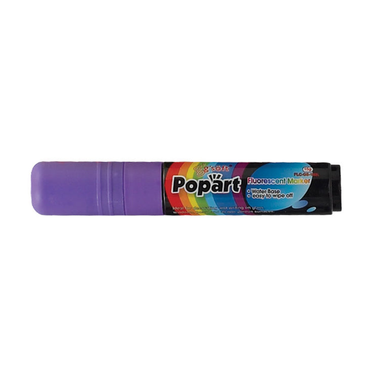 Winco MBPM-U Neon Purple Deluxe Plus Marker - 15G Ink Capacity | 0" Wide