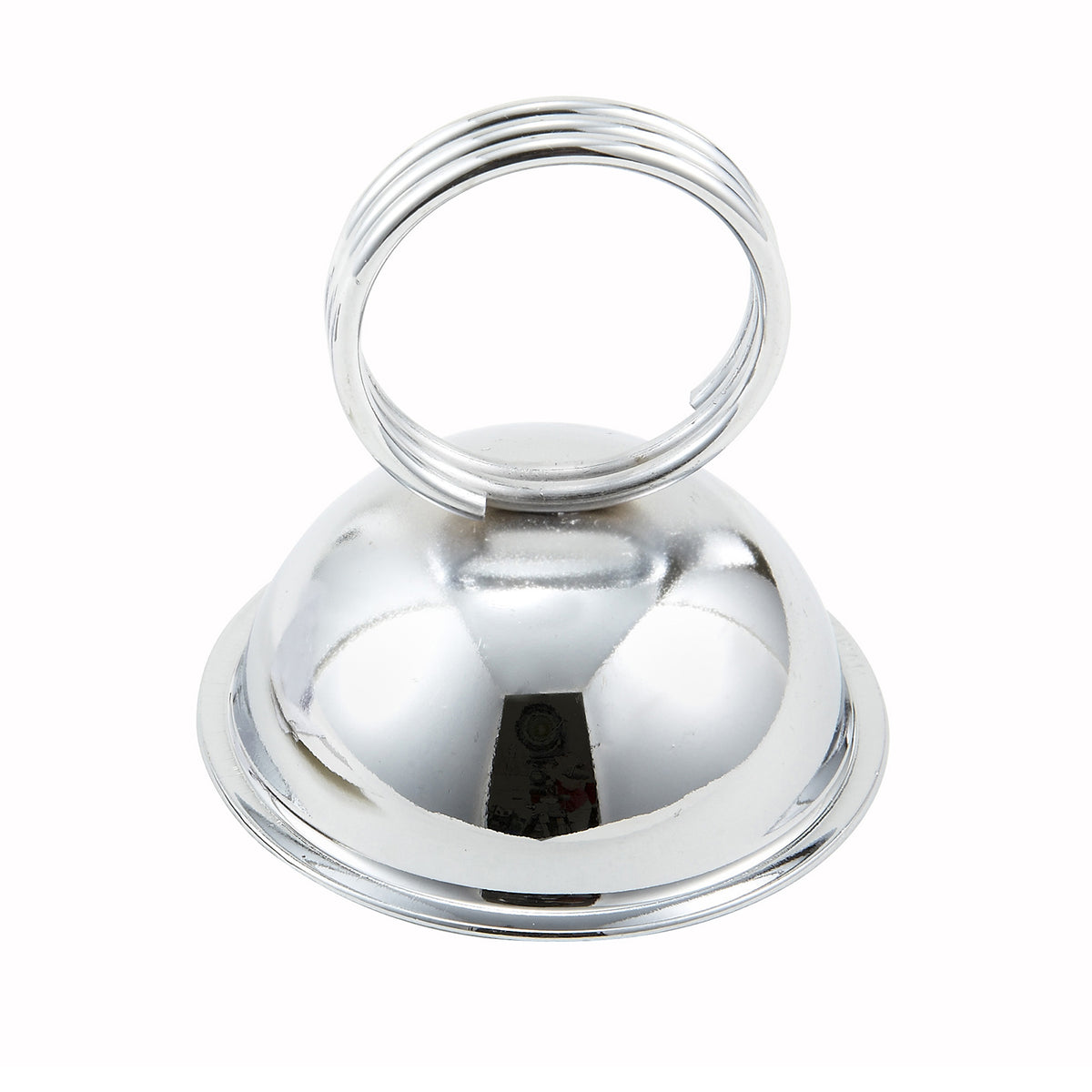 Winco MH-2 Round Menu Holder, 2-1/2" x 2⅓" Ring Type, Stainless Steel, 3" Height, 1-4" Dia - 1 Dozen