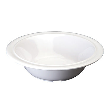Winco MMB-12W 12 oz White Melamine Soup/Cereal Bowl, 6-3/8" Dia, Heat-Resist, Dish-Safe - 1 Dozen | 12 - 15 oz
