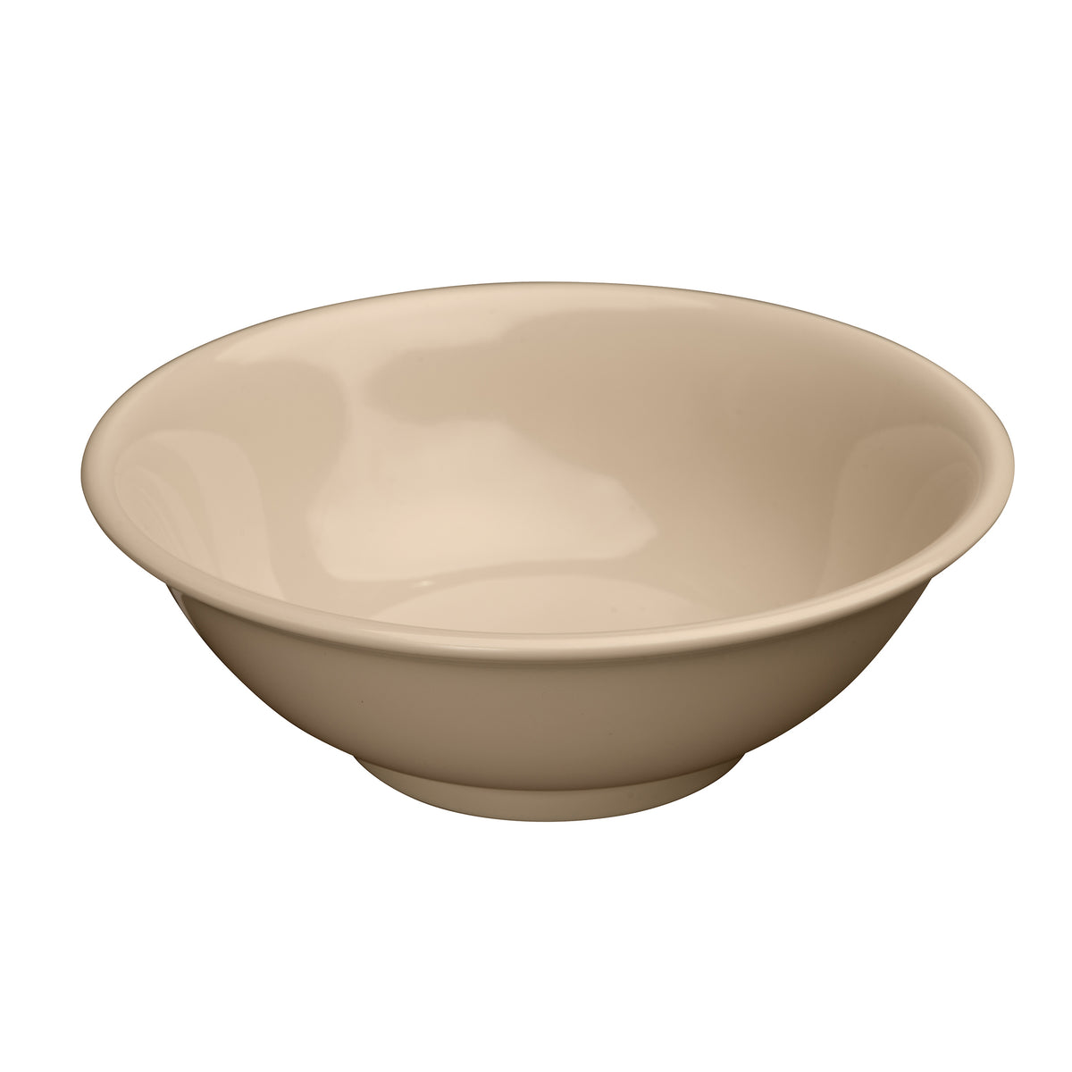 Winco MMB-52 52 oz. Tan Melamine Rimless Bowl, 8-1/2" Dia., 1 Quart, 212°F, Dishwasher Safe - 1 Dozen