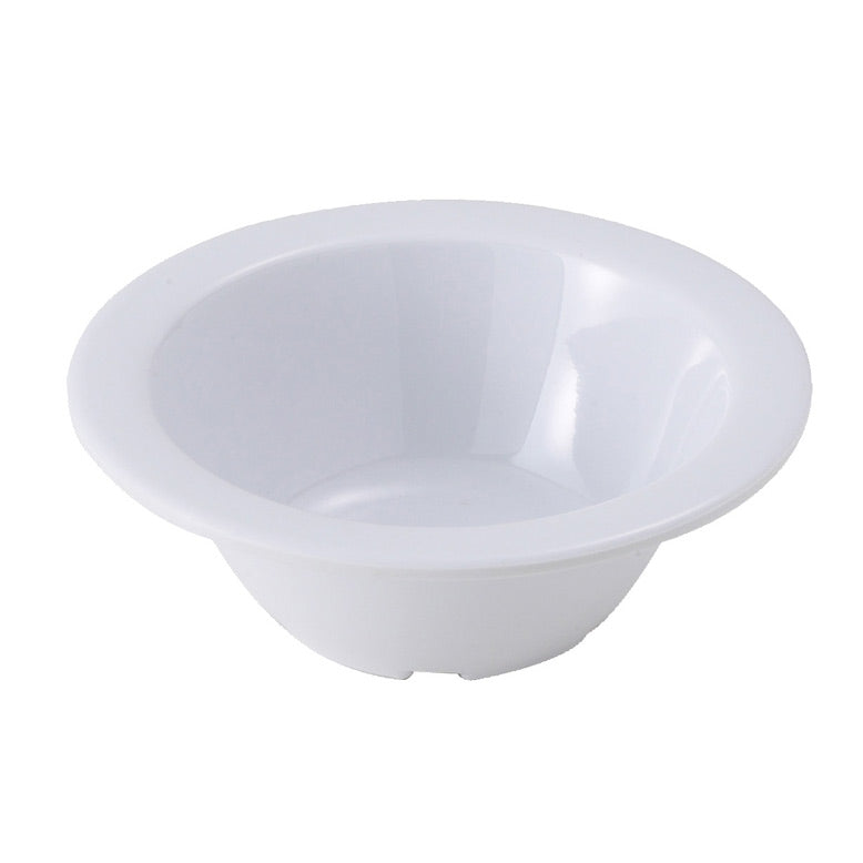Winco MMB-5W Round 5-Oz White Melamine Fruit Bowl, 4-5 oz, 4.75″ Dia - 1 Dozen | 4 - 5 oz
