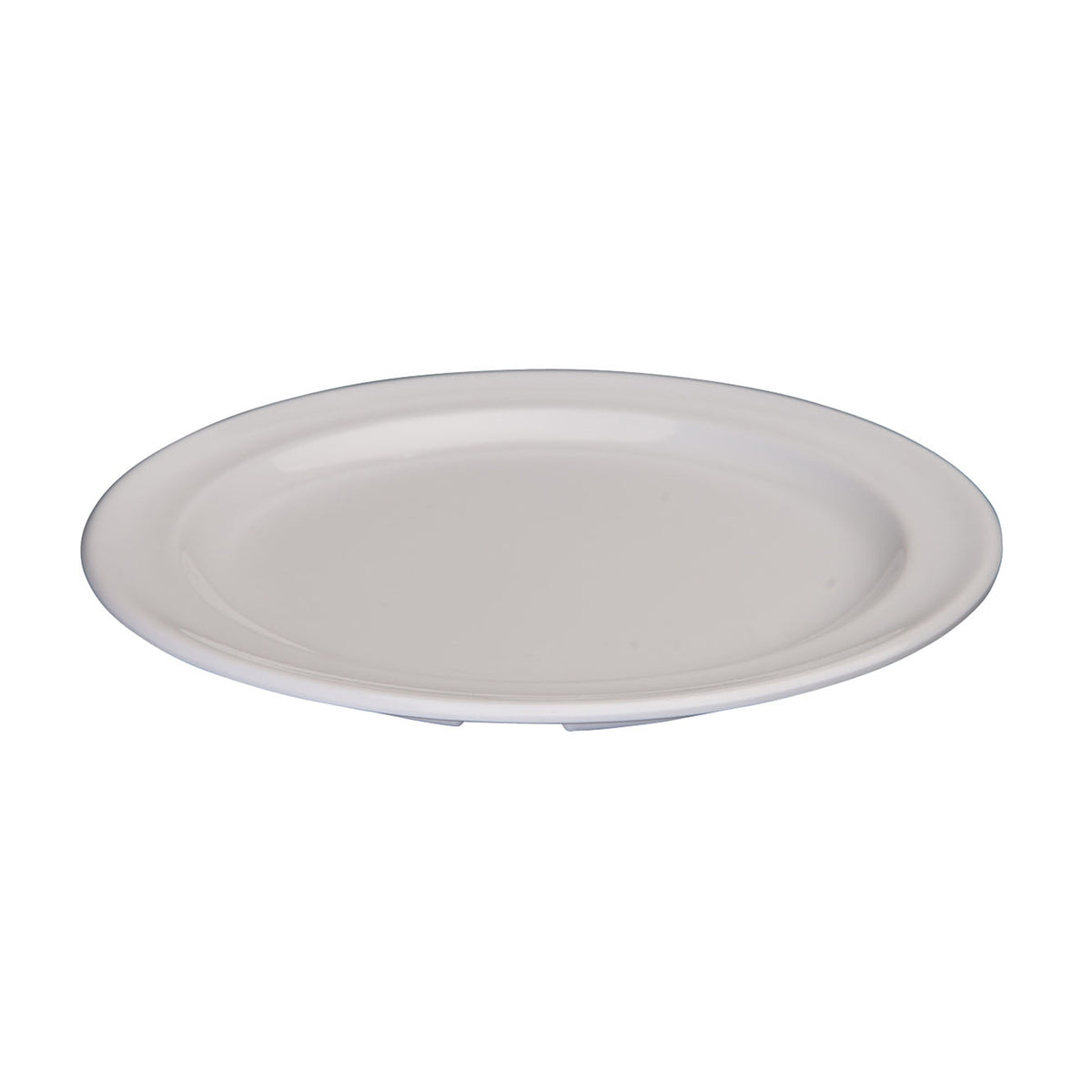 Winco MMPR-5W 5-1/2" White Melamine Round Plate, Heat-Resistant to 212°F, NSF Certified - 1 Dozen