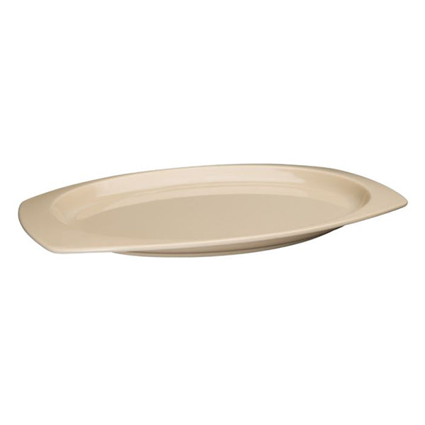 Winco MMPT-1510 15" x 10-5/8" Rectangular Melamine Platter, Tan, NSF Certified, 1 Dozen
