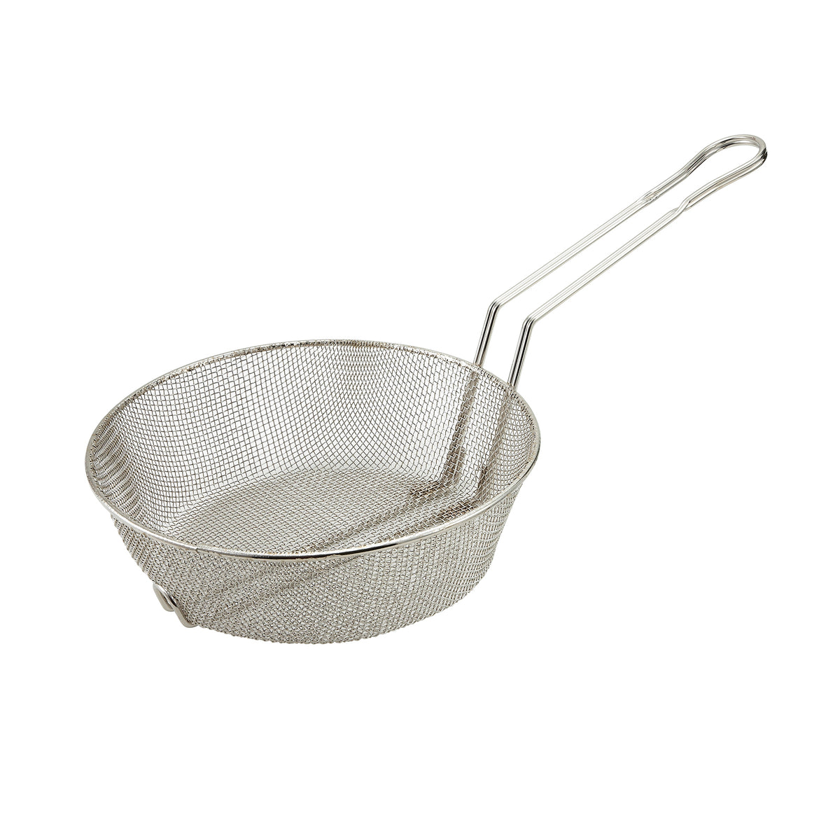 Winco MSB-10F 10" Round Fine Mesh Culinary Basket w/ Nickel Plated Steel | aluminum housing