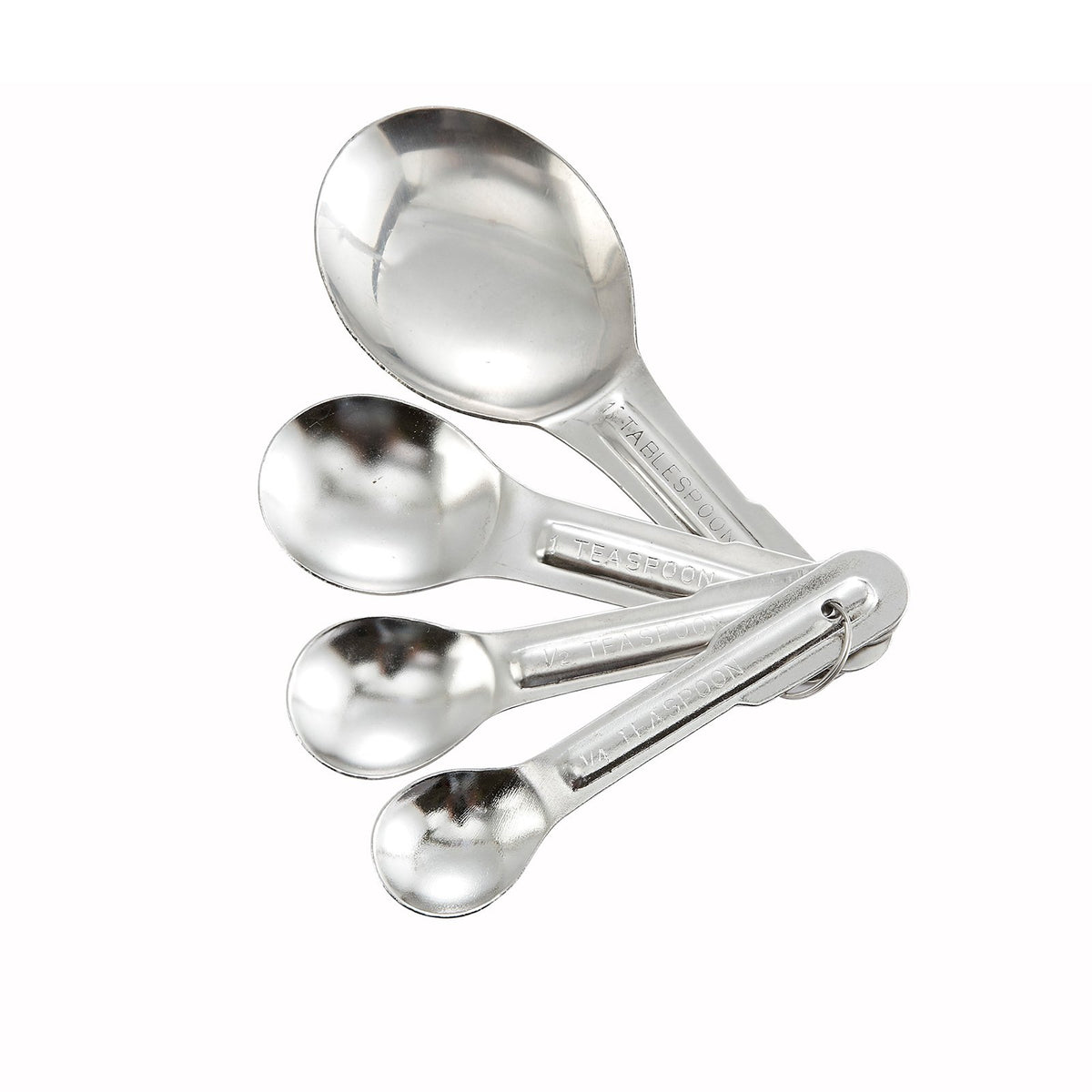 Winco MSP-4P Spoons 4-Piece Stainless Steel Set with 1/4 tsp, 1/2 tsp, 1 tsp & 1 tbsp | set/various sizes