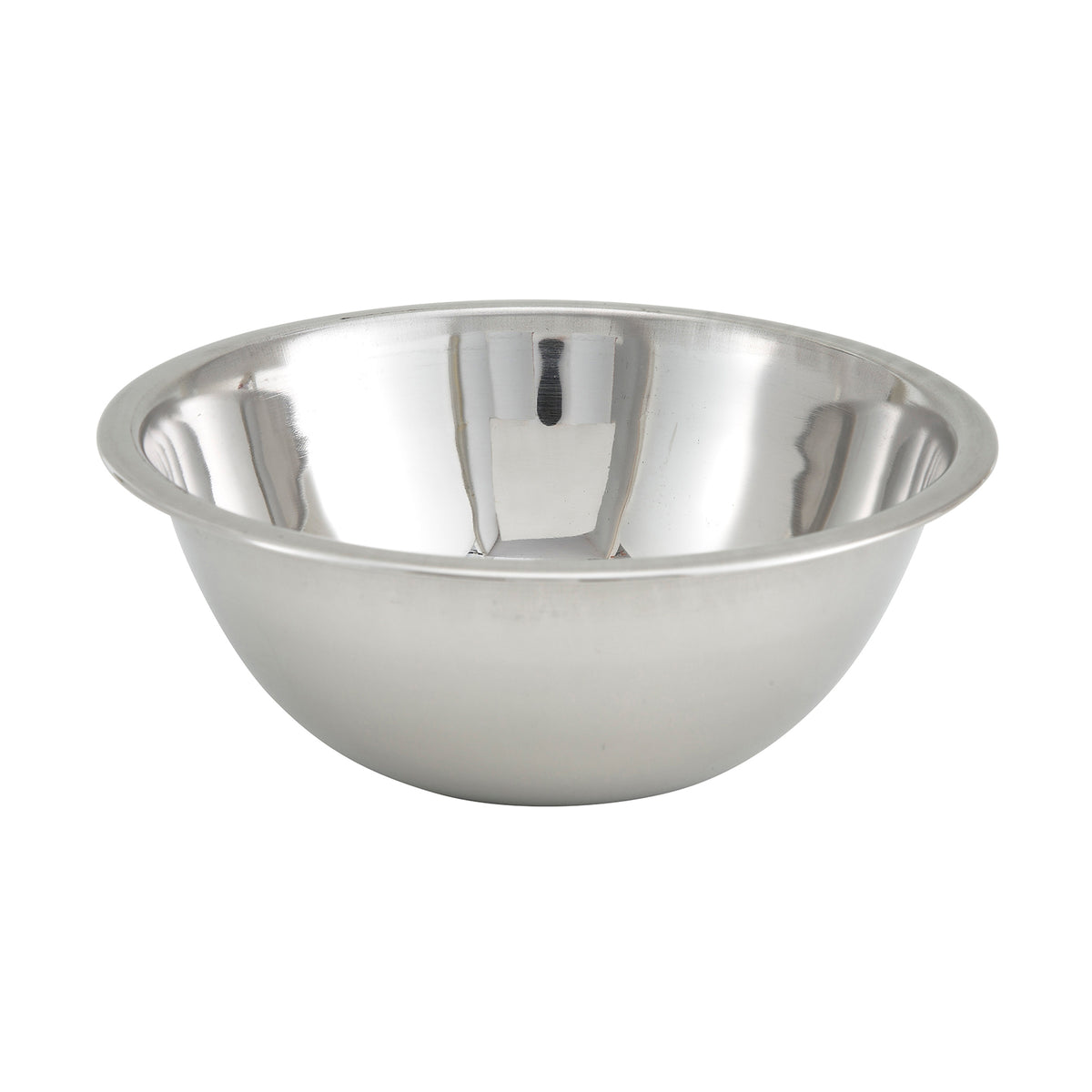 Winco MXB-400Q 4 Qt. Standard Weight Economy Mixing Bowl - Stainless Steel | 4 - 5 qt