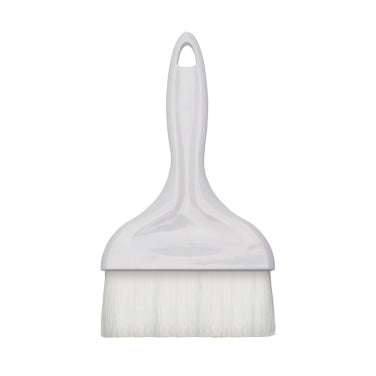 Winco NB-40 4" Nylon Bristle Pastry Brush, Plastic Handle, Flat, White, 1 Piece