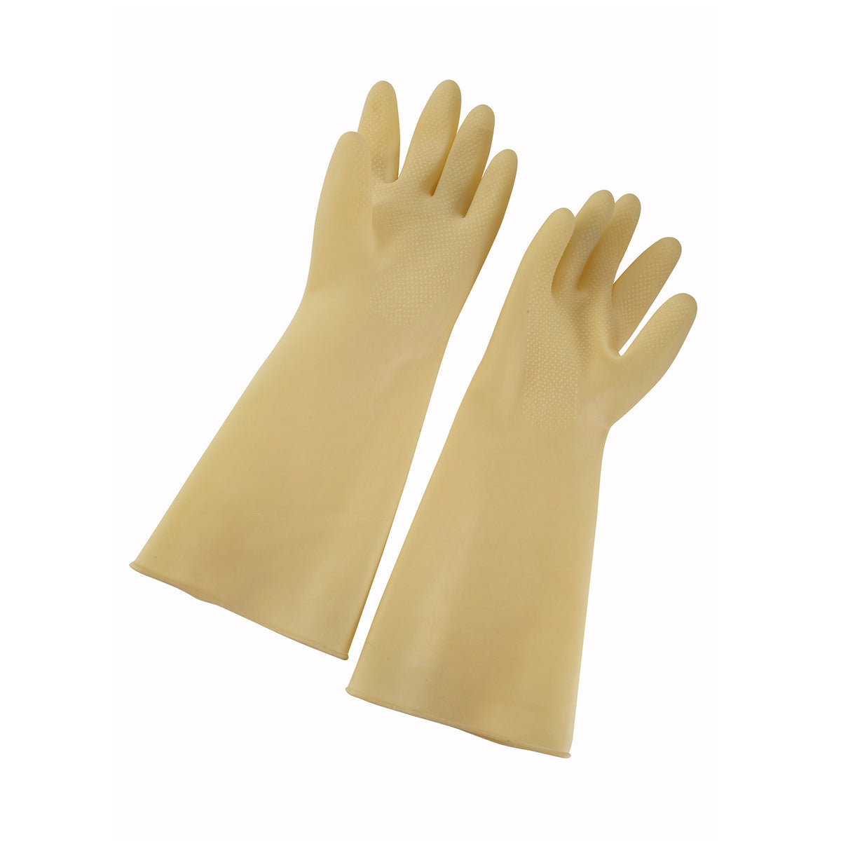 Winco NLG-816 16" Yellow Natural Latex Small Protective Dishwashing Gloves, 1 Pair