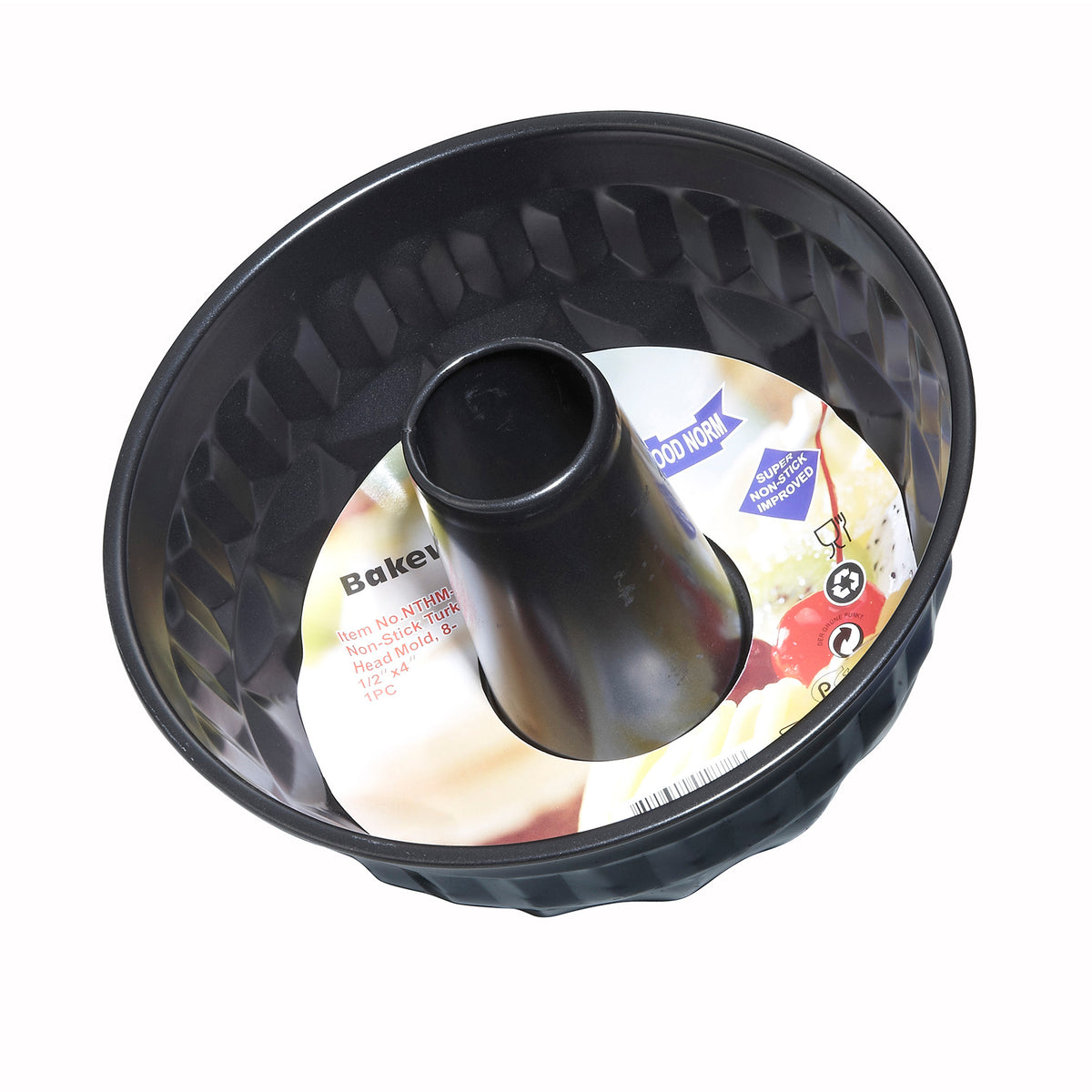 Winco NTHM-8 Turk Head Mold, 8-1/2" Dia. X 4" Deep, Carbon Steel, With Non-Stick Coating