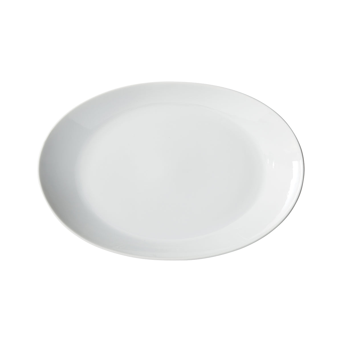 Winco OKP-115PL Brechia Oval Platter, 11.5" L x 9.25" W x 1.5" H, White Porcelain - 1 Dozen