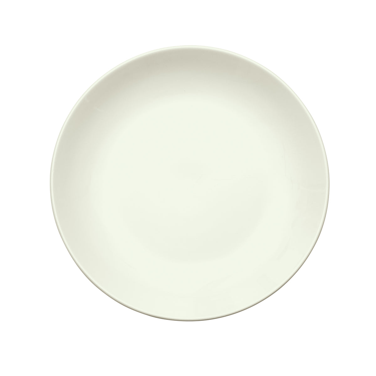 Winco OKP-12-AW 12" Round Porcelain China Plate, American White Coupe Rim, 12" Diameter - 1 Dozen