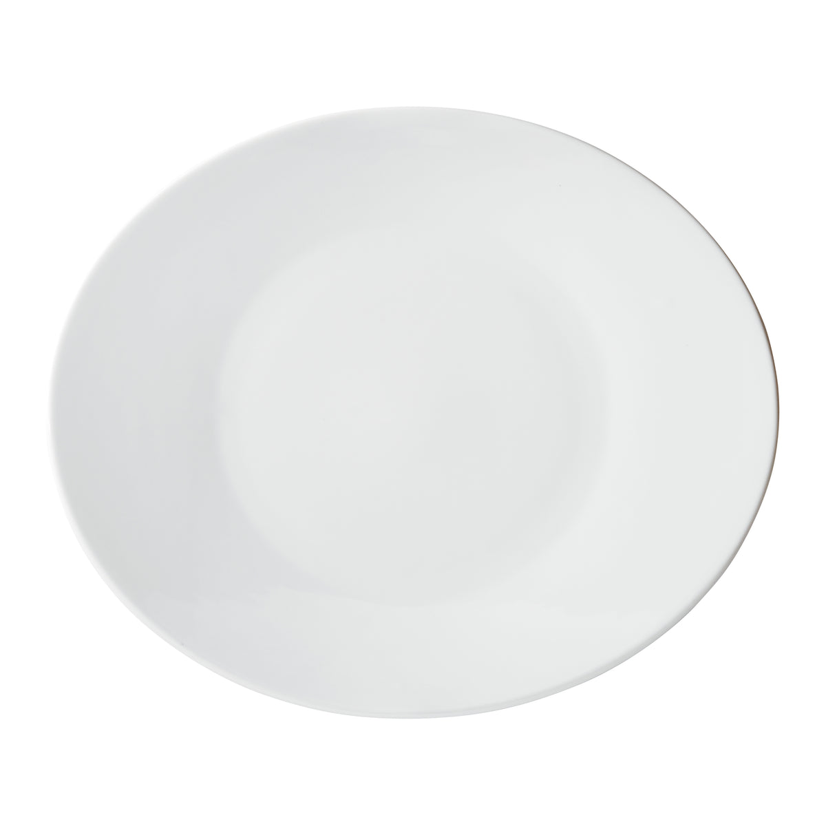 Winco OKP-13PL Brechia Oval Platter, 13" L x 11-3/8" W x 1-1/2" H, White Porcelain, 1 Dozen