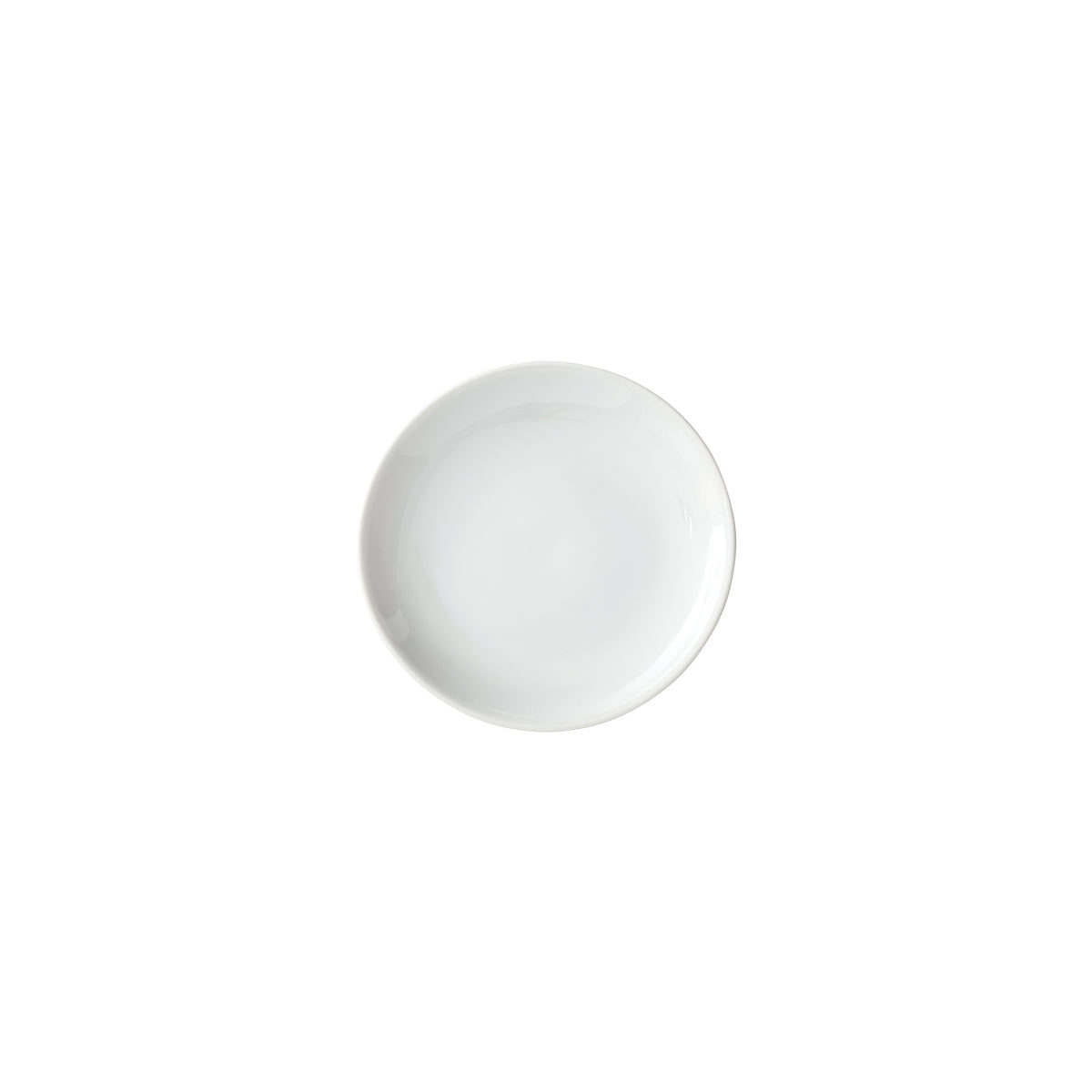 Winco OKP-6 Brechia Plate, 6" Dia x 1/2" H, Round Coupe Rim, White Porcelain - 1 Dozen