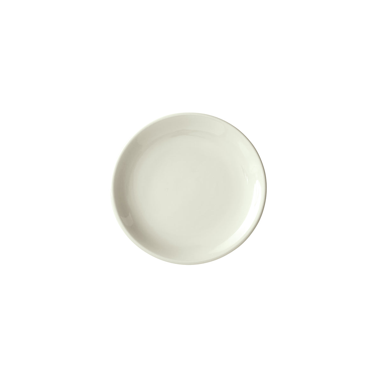 Winco OKP-7-AW China Dinner Plate, 7" Round Coupe Rim Porcelain, American White - 1 Dozen
