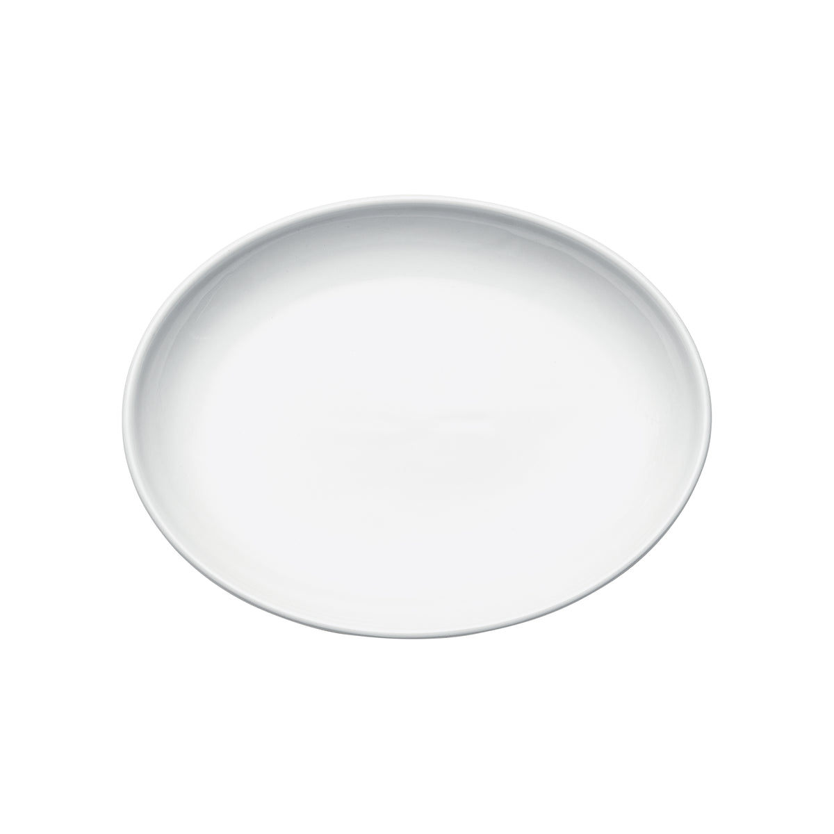 Winco OKP-95PL Brechia Oval Platter, 9-1/2" L x 7-1/4" W x 1-1/4" H, White Porcelain - 1 Dozen