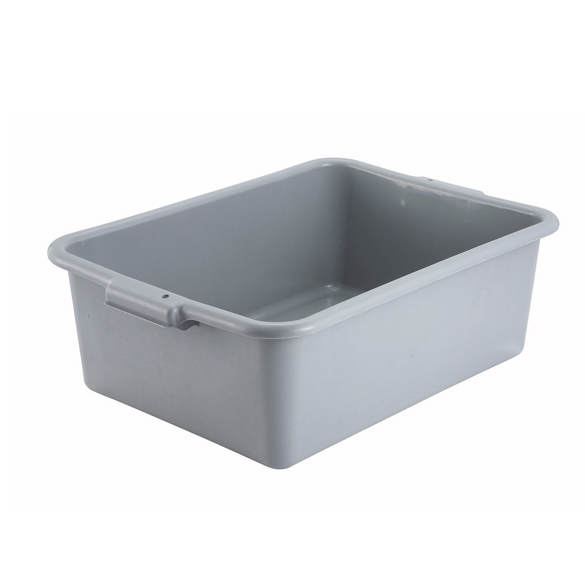 Winco PL-7G Gray Dish Box, 1-Compartment, Polypropylene | 21.5" Wide