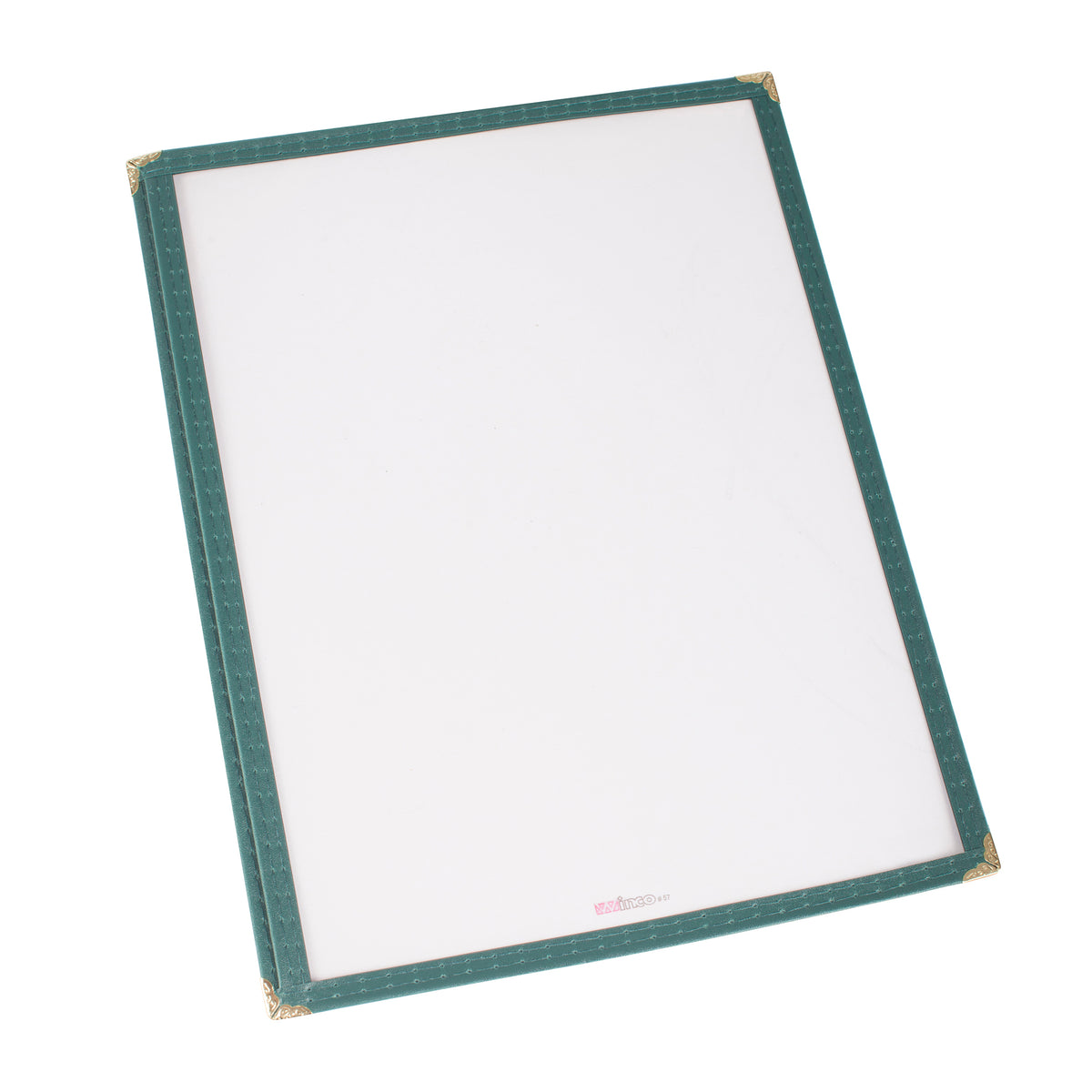 Winco PMC-9G Menu Cover, Single, Overall 9-3/8" X 12-1/8", Holds 8-1/4" X 11-1/4" Paper | plastic