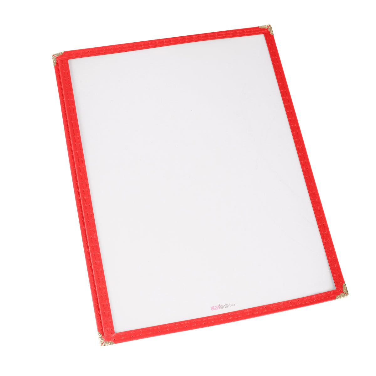 Winco PMC-9R Menu Cover, Single, Overall 9-3/8" X 12-1/8", Holds 8-1/4" X 11-1/4" Paper | plastic