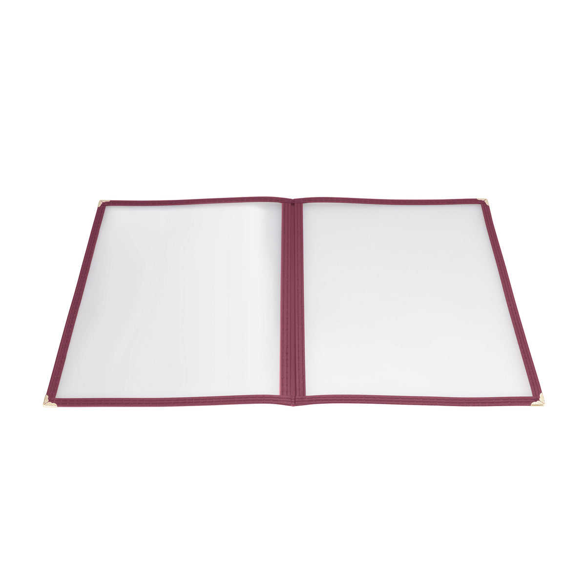 Winco PMCD-9U Menu Cover, Double Fold, Overall 9-3/8" X 12-1/8", Holds 8-1/2" X 11" Paper | plastic