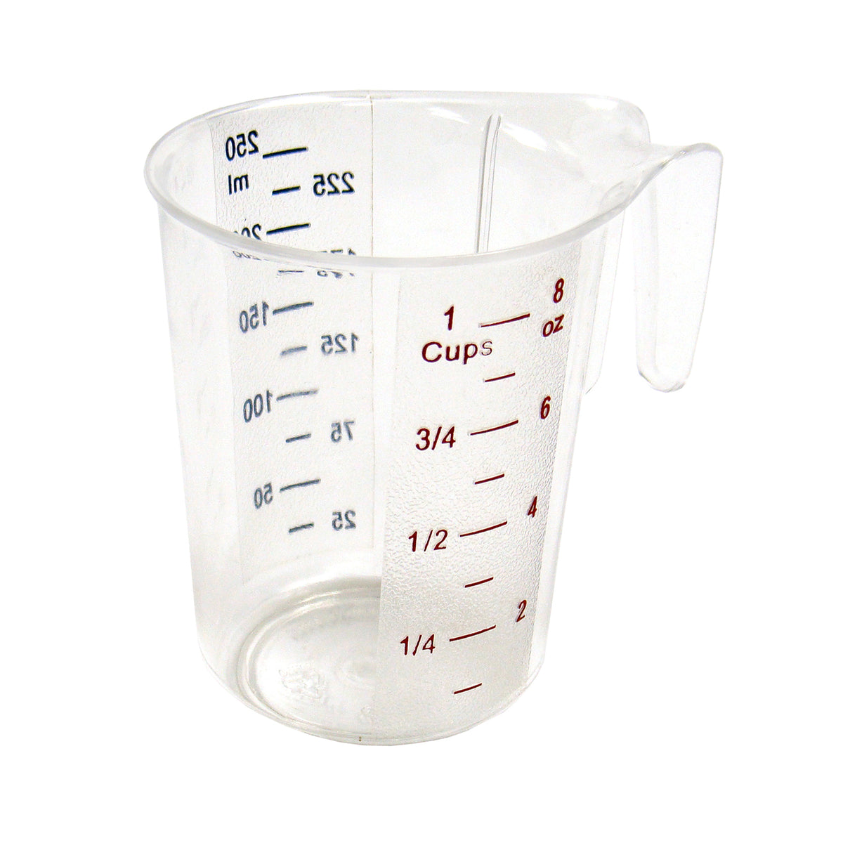 Winco PMCP-25 1 cup Measuring Cup, Polycarbonate, Clear | 8 oz = 1 cup