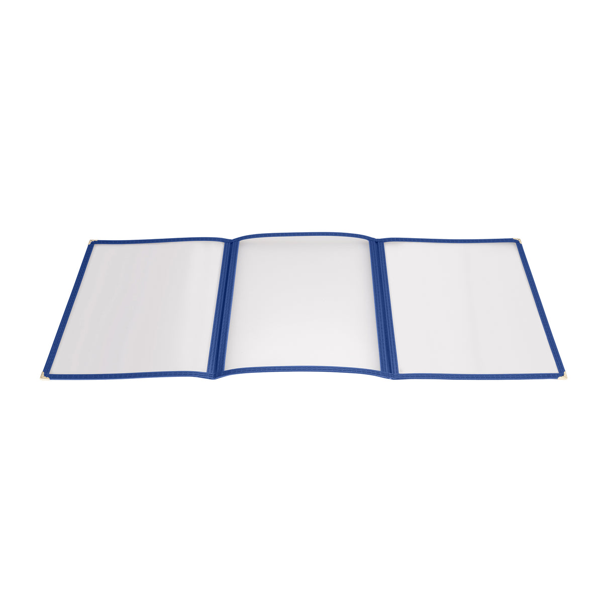 Winco PMCT-9B Menu Cover, Triple Fold, Overall 9-1/2" X 12-1/8", Holds 8-1/2" X 11" Paper | plastic