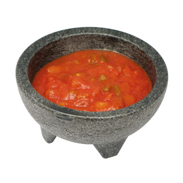 Winco PMSB-10 Molcajete Salsa Bowl, 10-oz Black Polypropylene, Dishwasher Safe - 4/Pack | 6 - 10 oz