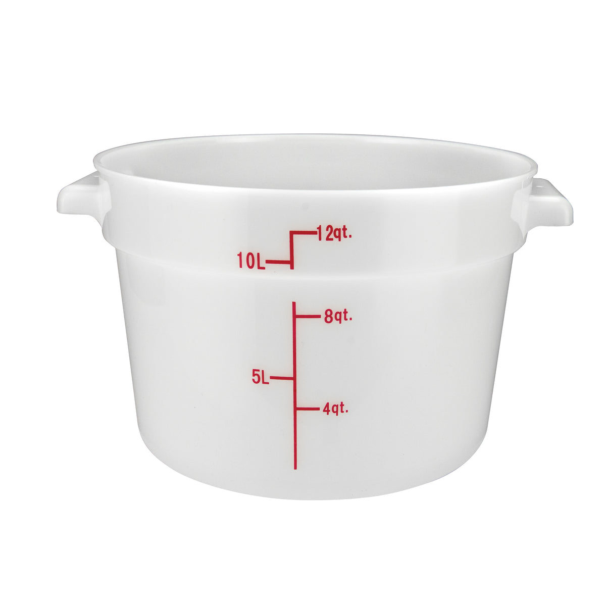 Winco PPRC-12W 12 qt White Round Food Storage Container, Polypropylene | 7 - 12 qt capacity